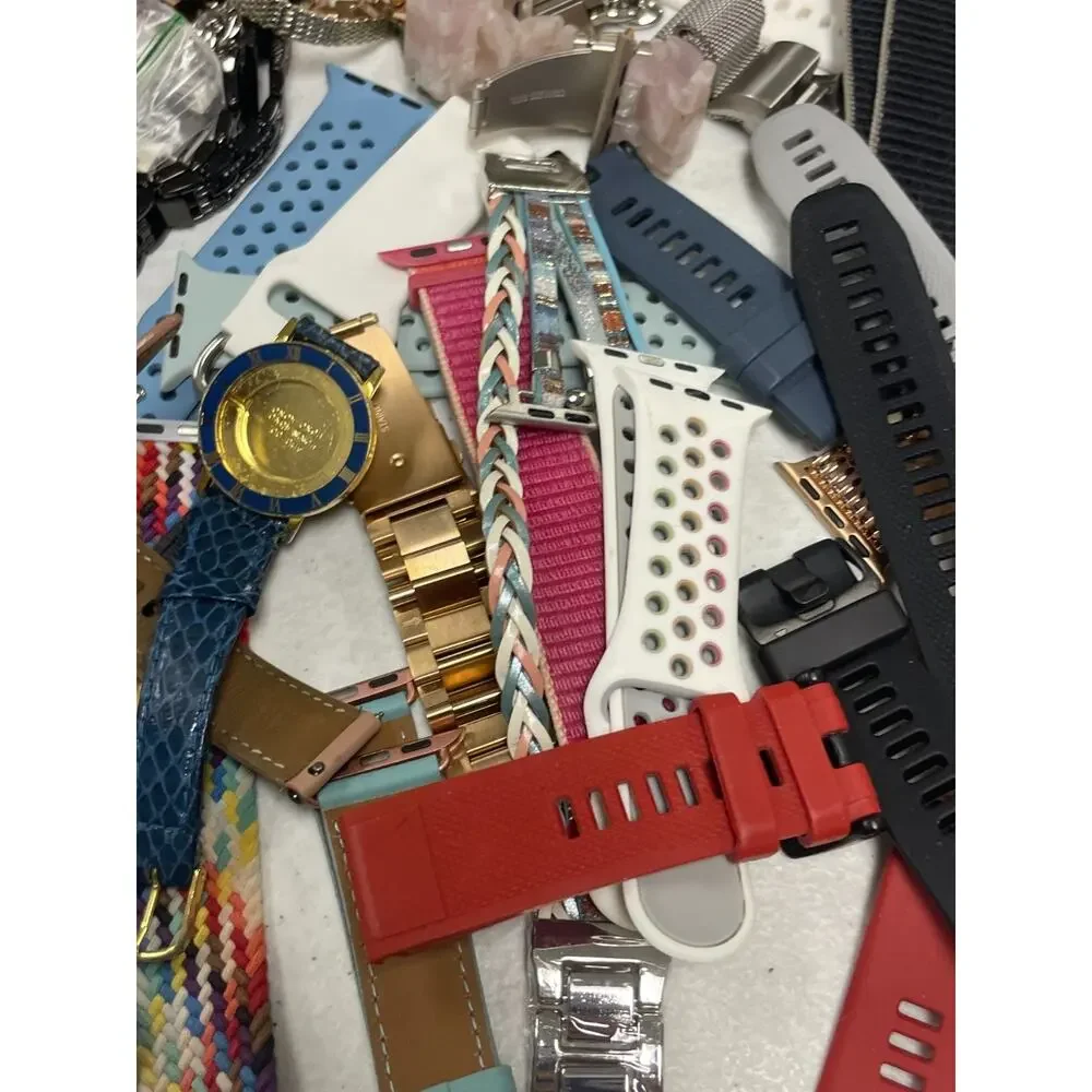Lot Of Watch Bands Mixed Leather & Rubber Apple Watch Garmin Mixed Styles